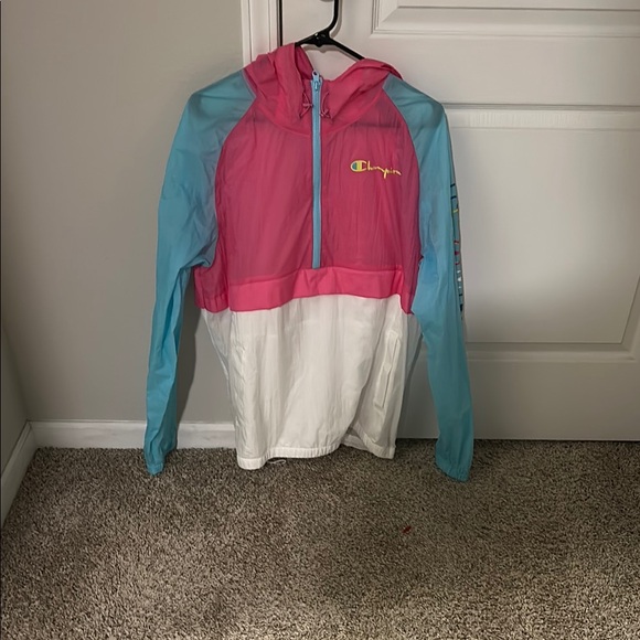 Champion Pink and Blue Lightweight Jacket - Picture 1 of 3